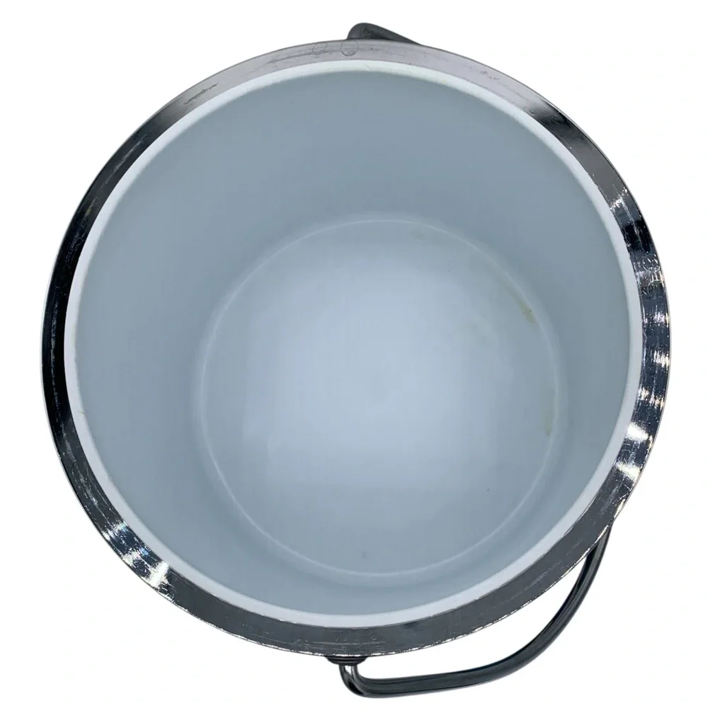 Tropical 1960’s Ice Bucket Vintage Chrome